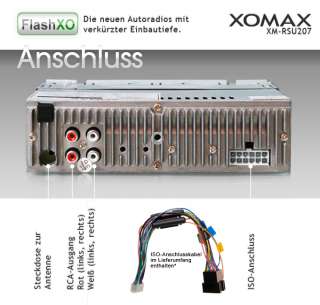 FlashXO RDS Autoradio USB+SD64GB AUX IN  WMA OHNE Laufwerk 
