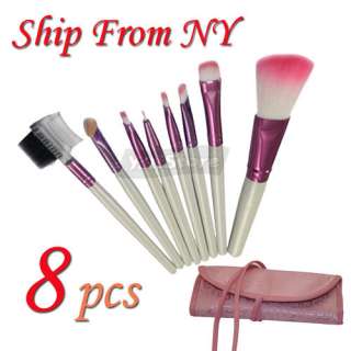 Pcs Pink Eyeshadow Cosmetic Makeup Brush Set+Case  
