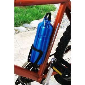 Fahrrad Trinkflasche 750ml Aluflasche Metallic Blau + Halter 