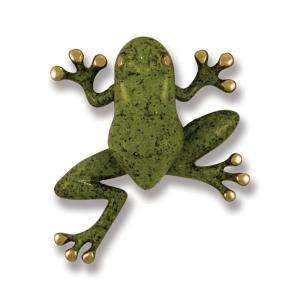 Michael Healy SolidBrass/Bright Green Patina Frog Door Knocker MH1405 