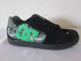 NEW DC YOUTH NET SE BLACK EMERALD SHOES SIZE 6  