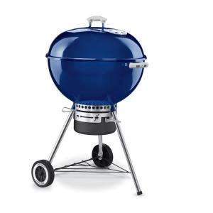Weber One Touch Gold 22 1/2 in. Charcoal Kettle Grill in Blue 758001 