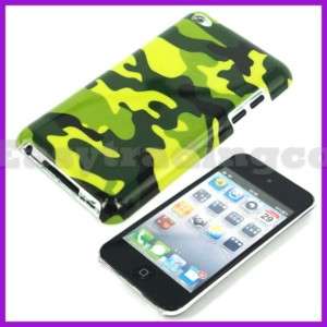 Hard Back Cover Case iPod Touch 4 4G 4th Gen Green Camo  