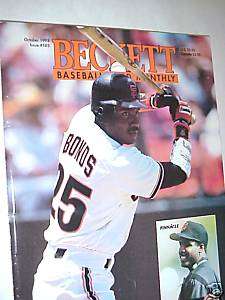 Barry Bonds Beckett Baseball Monthly Oct 1993 #103 nice  