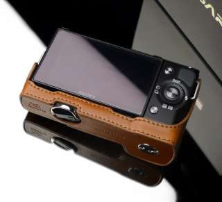 Gariz Brown leather half case for Sony NEX 5 5N camera  