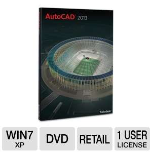 Autodesk AutoCAD 2013 Software   Single License 