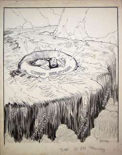 SAM ARMSTRONG Signed c. 1926 Political Cartoon   LISTED  