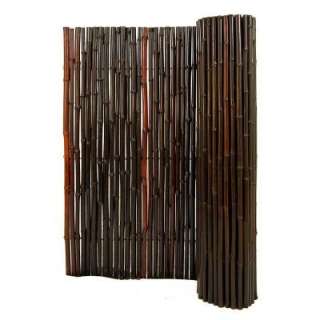 ft. H x 8 ft. W x 1 in. D Mahogany Rolled Bamboo Fence