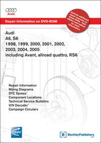 Bentley Audi a6 98 04 Service Manual DVD AC55   NEW  