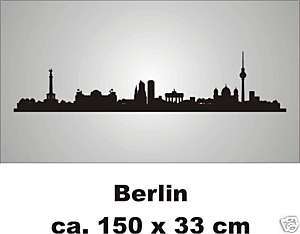 Wandtattoo Wandbild Skyline Silhouette Berlin 24  