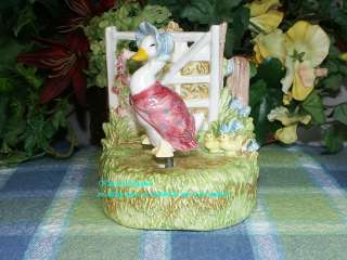 Beatrix Potter Jemima Puddle duck rotating music box  