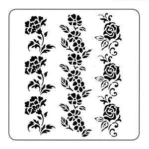 Wand/Mal / Motiv Schablone florale Bordüren Blumen  