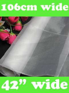 100% Pure Silk Organza,Bridal Fabric Off White Yardage  