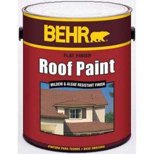 BEHR 1 Gallon Flat Latex Deep Base Roof Paint 6601 at The Home Depot 