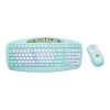 A4Tech KBS 6135BP ergonomische Tastatur  / Maus Set für Kinder mint