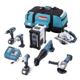 Makita 18 Volt LXT Lithium Ion 7 Tool Combo Kit LXT702 at The Home 