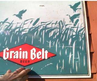 Vintage OLD Grain Belt Beer Mallord Duck Plaster Chalkware Plaque Sign 