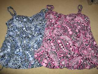 Tankini Swimsuit Top Pink or Blue New in bag! Hard to find sizes.21825 