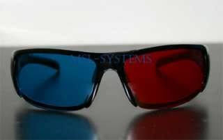 3D Real D Brille Brillen Glasses Anaglyph Rot Blau Neu  