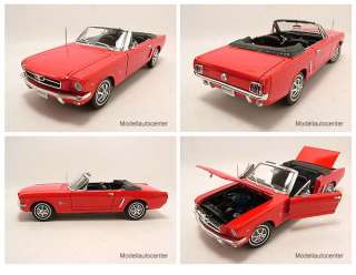 Ford Mustang Cabrio 1964 ,5 rot, Modellauto 118 / Welly  