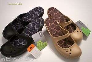 Womens Crocs Frances Wedge Sandal Slide Gold or Black  