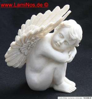 Engel unter Flügel Putte Figur Barock Deko sitzend Grabengel 