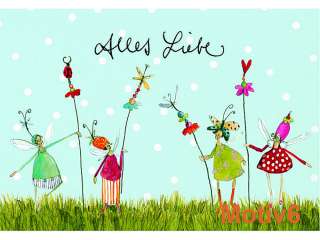 Postkarten Silke Leffler Frühlingsblüten Alles Gute Früchte Blumen 