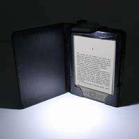 Kindle 4 Lighted Leather Folio Case Cover Black PU Illumicase K4 