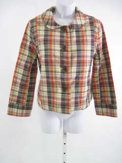 CREW Plaid Single Breasted Button Up Blazer Jacket 6  