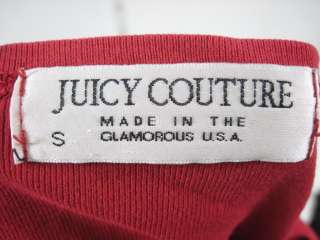 JUICY COUTURE Red Boatneck 3/4 Sleeve Shirt Top Sz S  