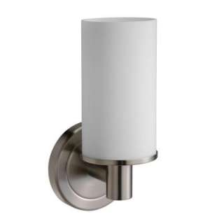   Latitude II 1 Light Satin Nickel Wall Sconce 1681 at The Home Depot