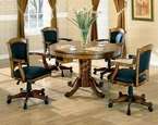 Oak Round Flip Top Game/Dining Table  FREE S/H  