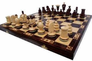 Schach Edles Schachspiel aus Holz 54 x 54 cm Handarbeit  