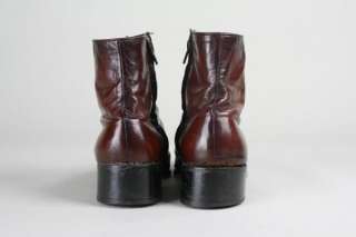 Vintage Florsheim Brown Leather Ankle Beatle Biker 9.5 C Boots  