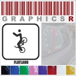   Vinyl Graphic Window Wall BMX Bike Bicycle Badge Flatland A125  