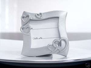 144 Silver Heart Frame Placecard Holder Wedding Favors  