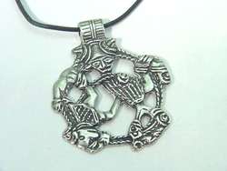 DH pewter Norse Loki necklace pendant norse SCA 6327  