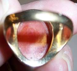 10k Gold Shell Cameo Ring Size 8 1/4  