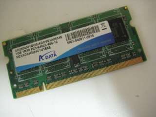ADATA 1GB DDR2 PC2 6400 LAPTOP MEMORY RAM AD2800001GOS/ADOVE1A0834E 
