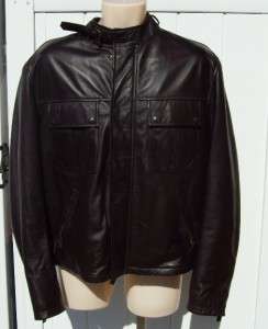 Ralph Lauren Mens black label leather bomber jacket xl  