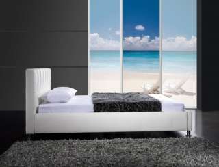 Design Bett Barcelona 140x200 cm weiss Doppelbett  