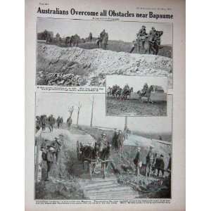  1917 WW1 British Cavalry Australians Bapaume Mines