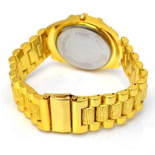 New fashion wholesale lots of 1ps gold plated bangle watch mens 