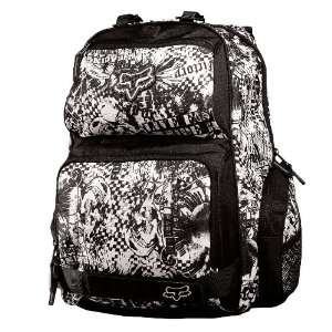 Fox Cyborg Black Plaid Backpack 