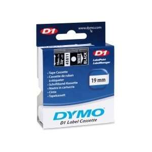  Dymo D1 45811 Tape 3/4 x 23 White On Black ? Click For 