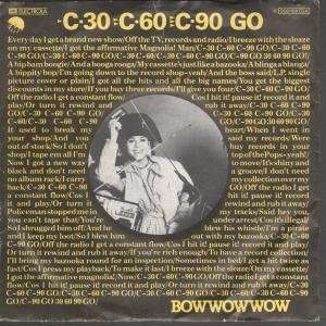   C60 C90 GO 7 INCH (7 VINYL 45) GERMAN EMI 1980 BOW WOW WOW Music