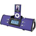 New iHOME Colortunes Portable Speakers Purple Travel Alarm Clock iPod 