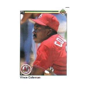  1990 Upper Deck #223 Vince Coleman   St. Louis Cardinals 