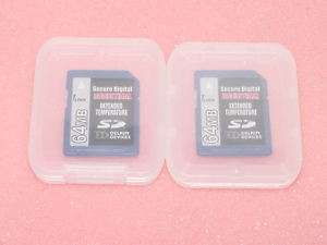 TWO NEW 64MB INDUSTRIAL Digital Camera SD Memory Card  