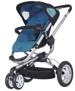 Quinny Buzz 3 Wheel Baby Stroller w/ Reversible seat Blue Scratch NEW 